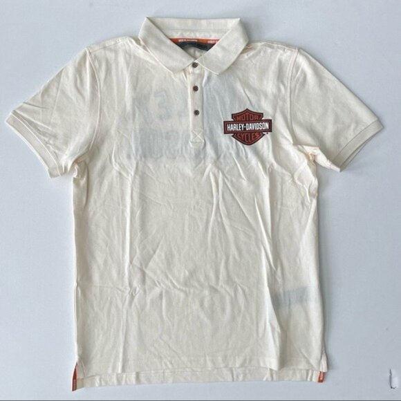 Harley-Davidson Men's Logo Knit Polo Size L Slim Fit - Picture 2 of 16
